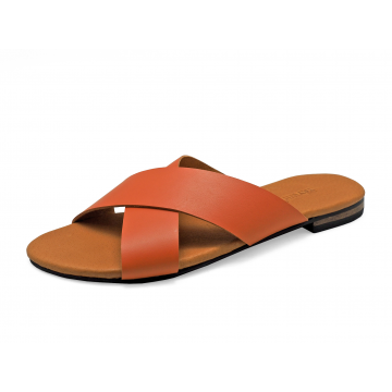 Women Sandals LS-10 Orange Nappa